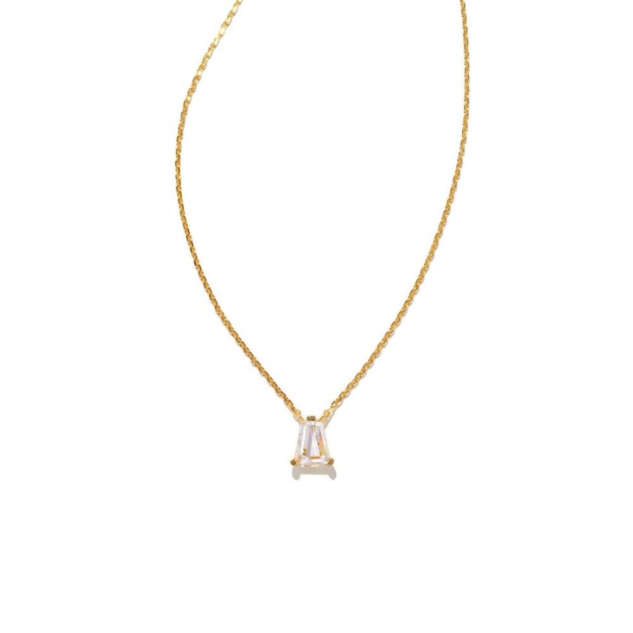 Jewelry Kendra Scott | Kendra Scott Blair Pendant Necklace In White Crystal