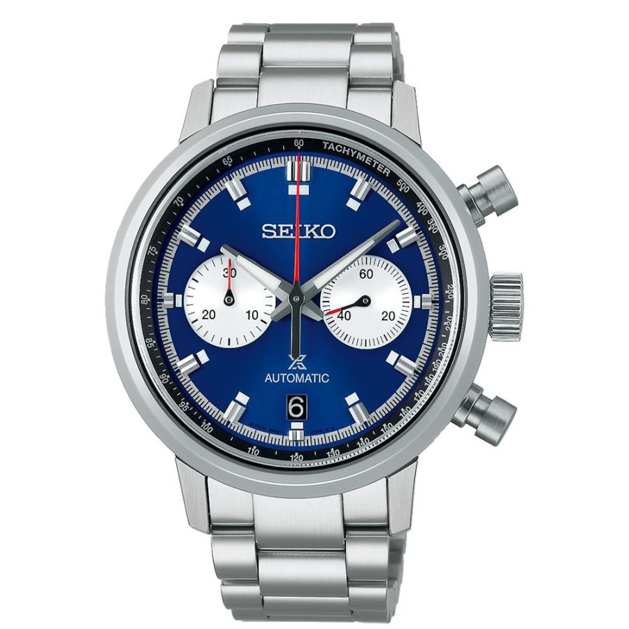 Timepieces Seiko | Seiko Prospex Speedtimer 42.5Mm Blue Dial Automatic Srq043