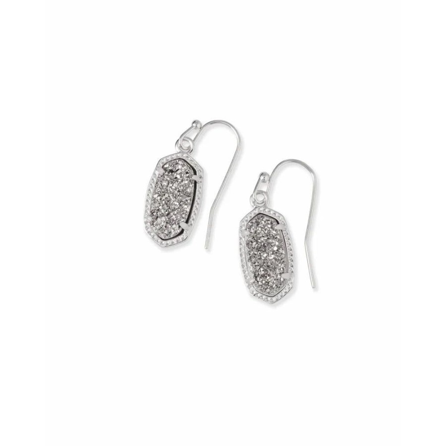 Jewelry Kendra Scott | Kendra Scott Lee Drop Earrings In Platinum Drusy