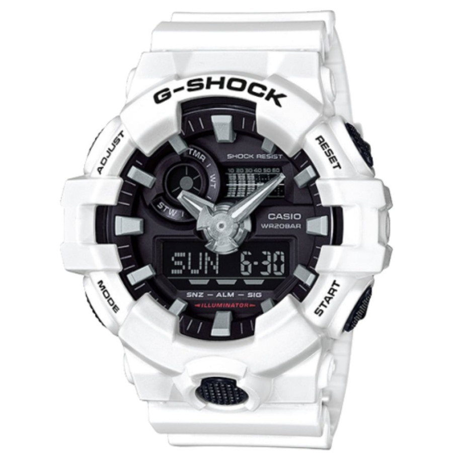 Timepieces G-SHOCK | G- Shock Analog Digital Front Button Black/White Ga700-7A