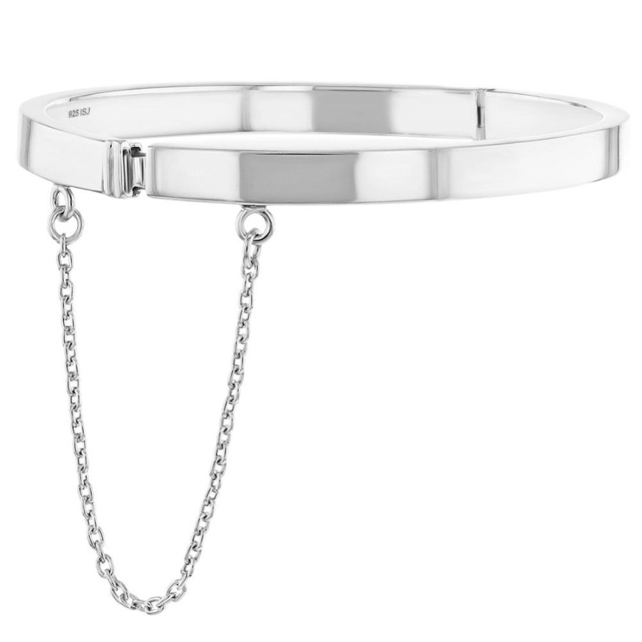 Jewelry Smyth Jewelers | Children'S Sterling Silver High Polished Plain Bangle Baby Bracelet