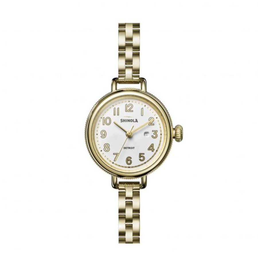 Timepieces Shinola | Shinola Ladies Gold Birdy 34Mm