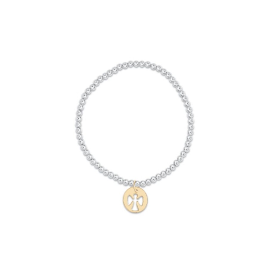 Jewelry enewton | Enewton Classic 3Mm Sterling Bead Bracelet With Gold Disc Charm