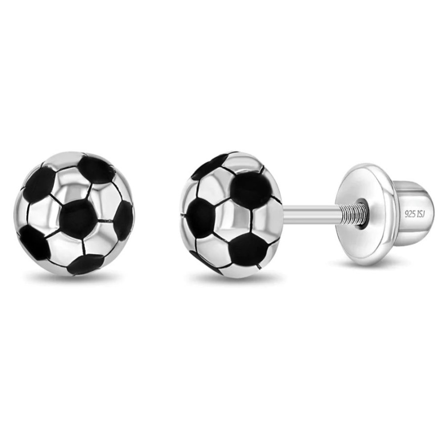 Jewelry Smyth Jewelers | Children'S Enamel Soccer Ball Earrings