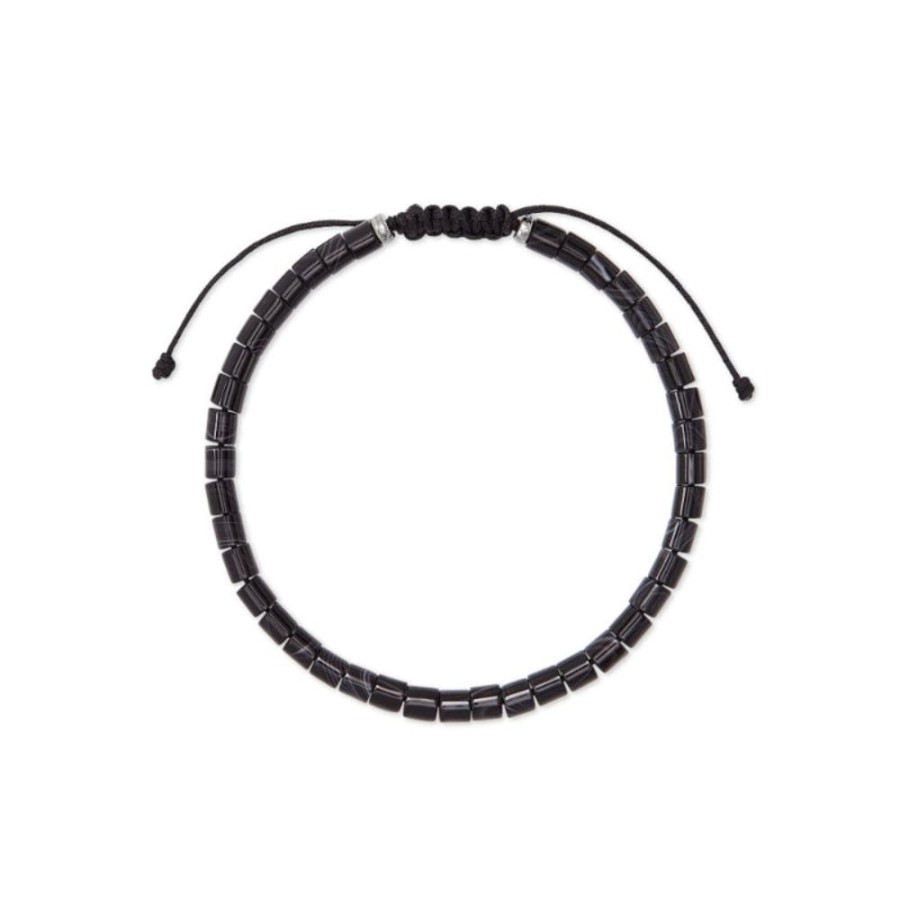 Gifts Kendra Scott | Scott Bros. Grey Oxidized Sterling Silver Corded Bracelet In Black Ban