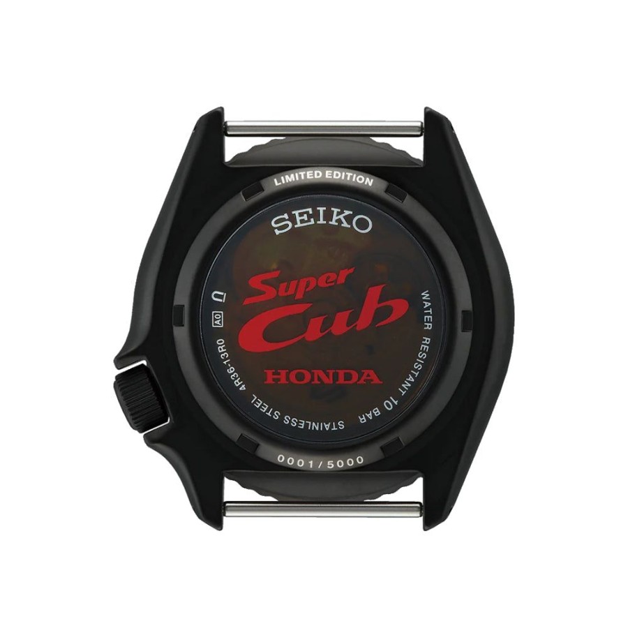 Timepieces Seiko | Seiko 5 Sports Honda Cub Automatic Gmt Limited Edition - Black & Grey