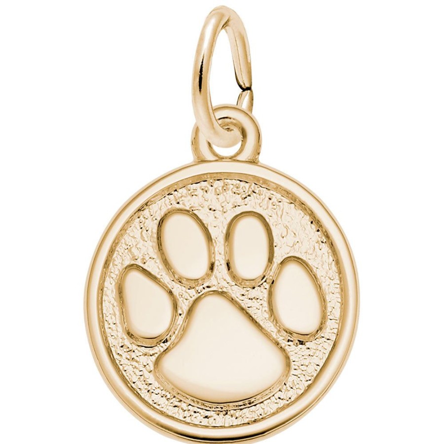 Jewelry Rembrandt | 14K Yellow Gold Small Paw Charm