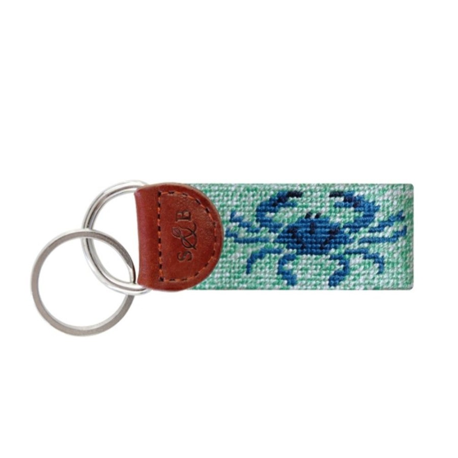 Gifts Smathers u0026 Branson | Smathers & Branson Blue Crab Needlepoint Key Fob