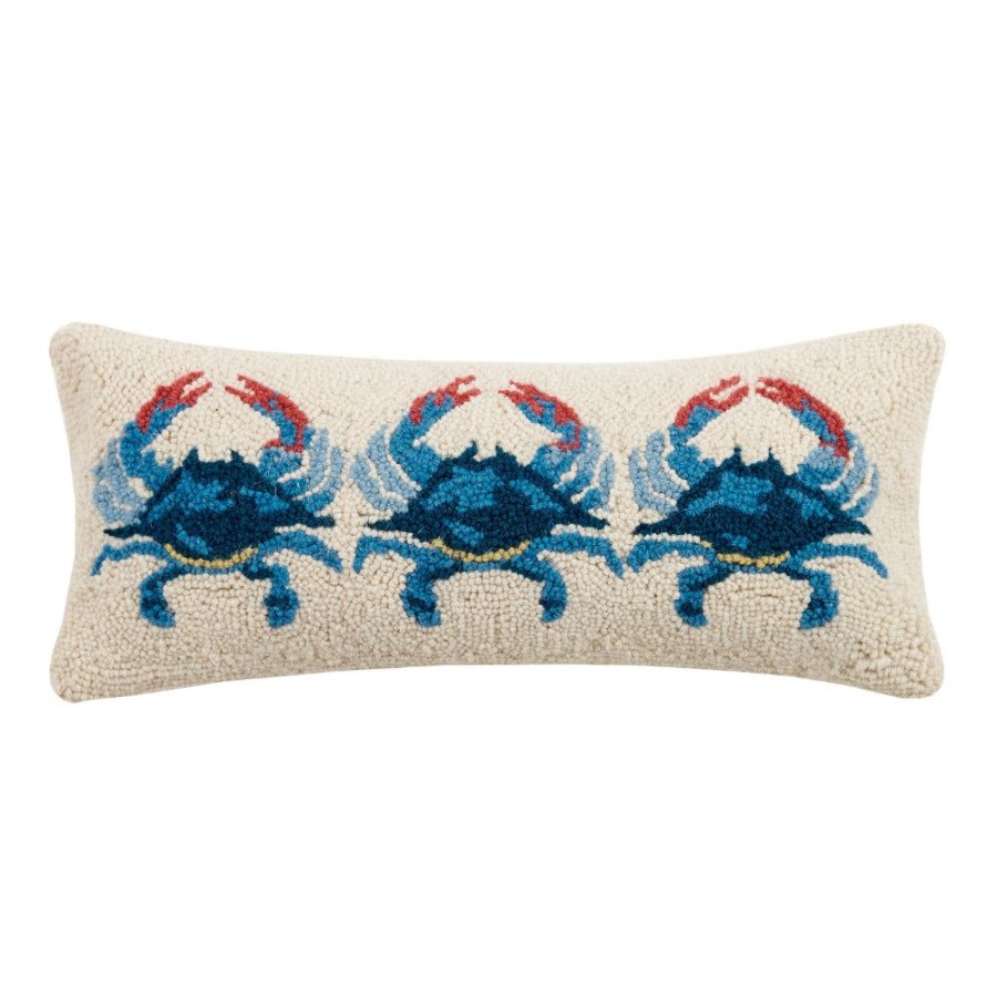 Gifts Peking Handicraft | Blue Crab Hook Pillow - 8X20