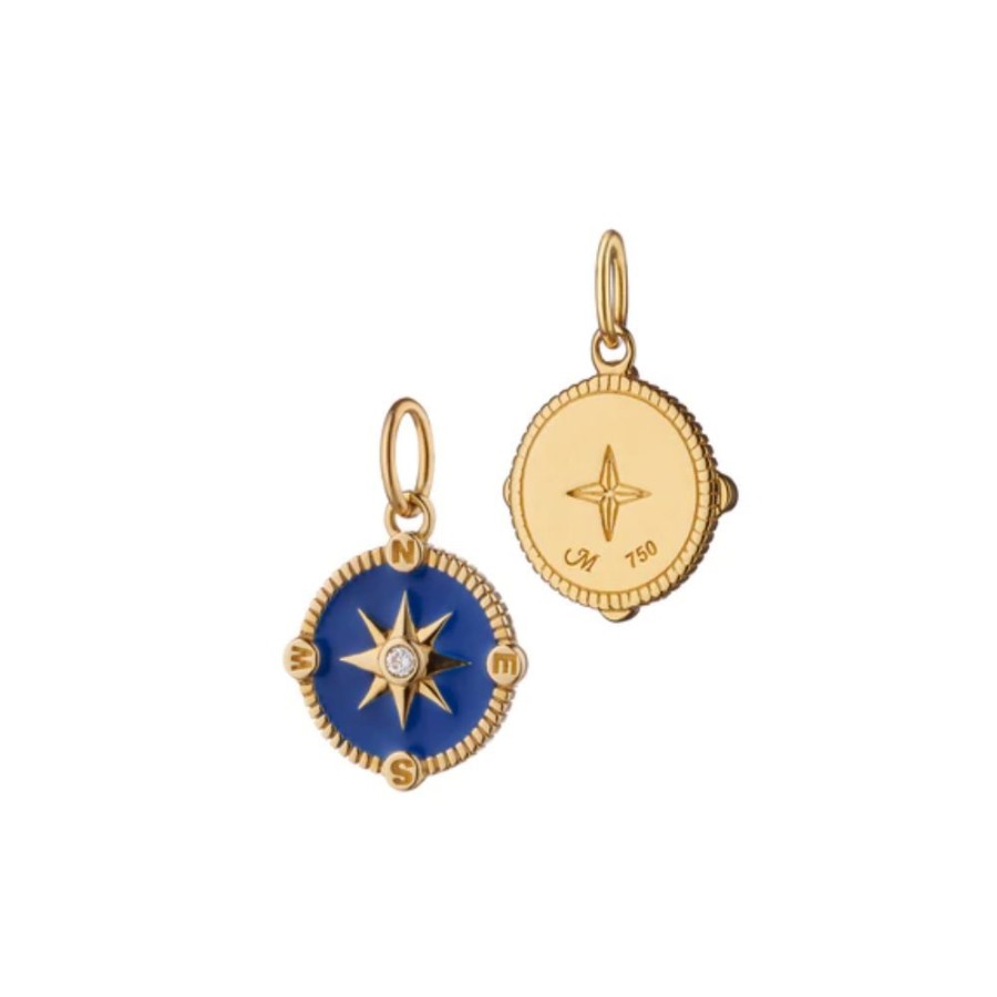 Jewelry Monica Rich Kosann | Monica Rich Kosann 18K Yellow Gold Mini "Adventure" Compass Charm With