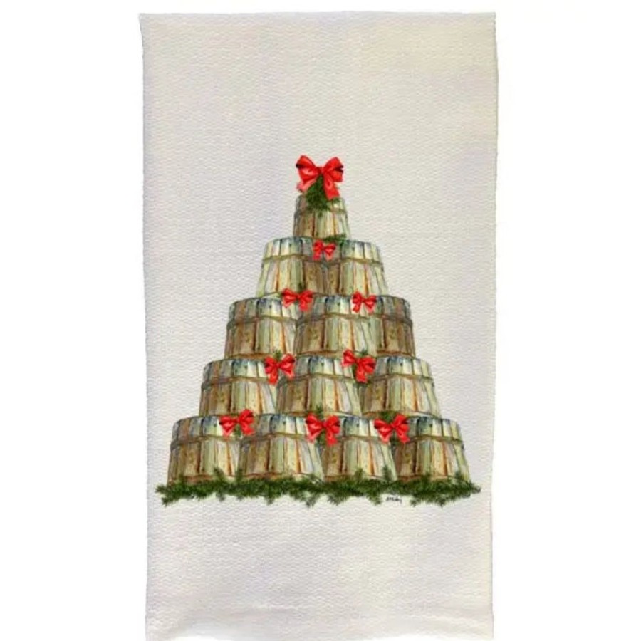 Gifts Smyth Jewelers | Crab Basket Christmas Tree Kitchen Towel