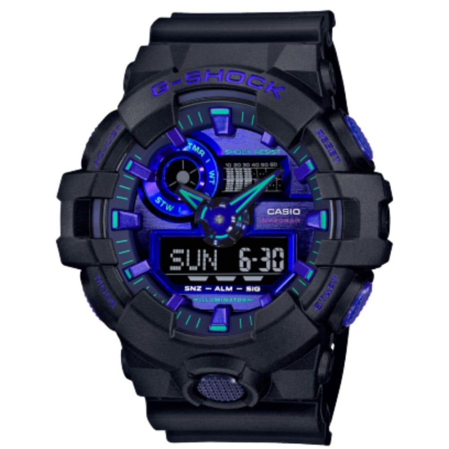 Timepieces casio | G-Shock Analog Digital Blue Violet/Black Ga700Vb-1A