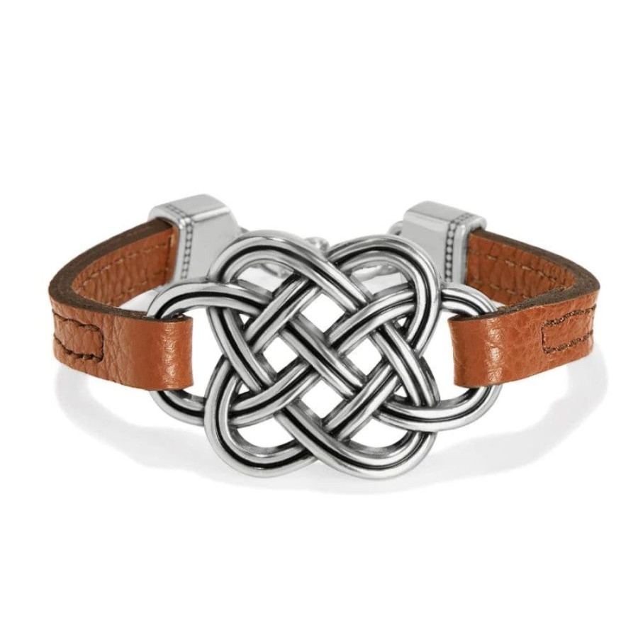 Jewelry Brighton | Brighton Interlok Trellis Leather Bracelet