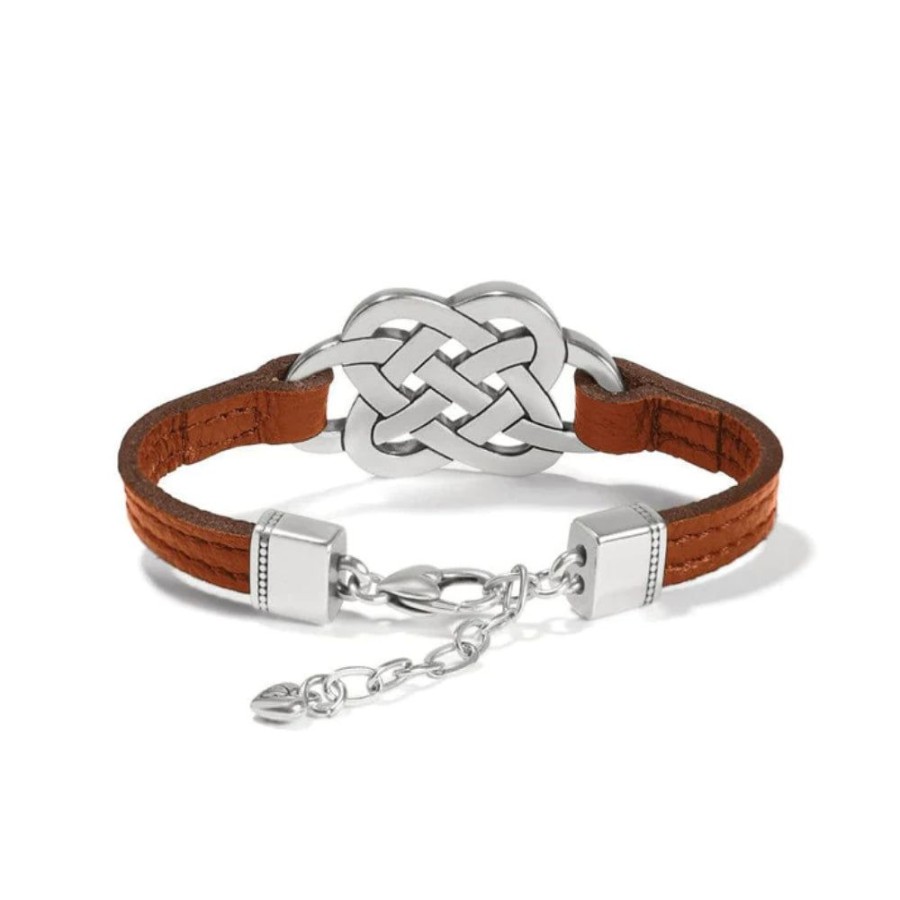 Jewelry Brighton | Brighton Interlok Trellis Leather Bracelet