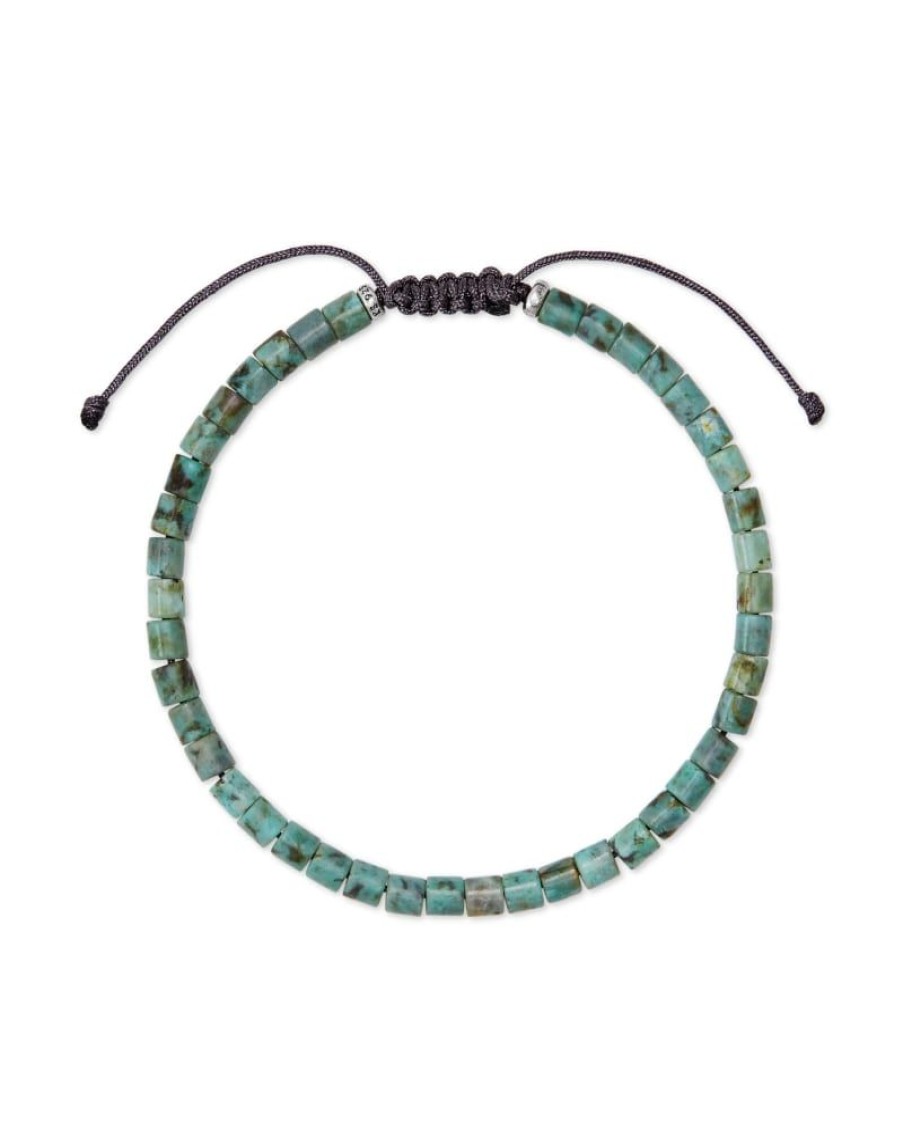 Gifts Kendra Scott | Scott Bros. Grey Oxidized Sterling Silver Bracelet In Turquoise Jasper