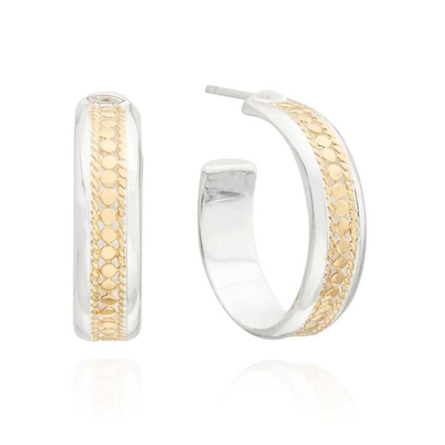 Jewelry Anna Beck | Anna Beck Classic Wide Hoop Earrings- Two-Tone