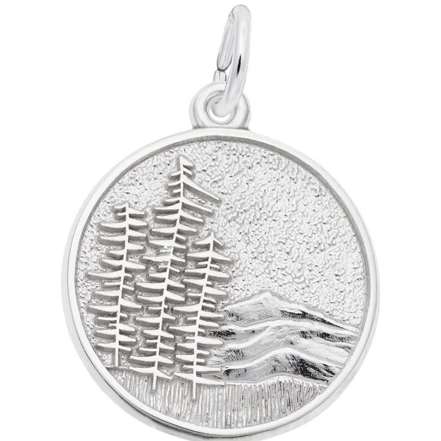 Jewelry Rembrandt | Sterling Silver Mountain Scene Charm