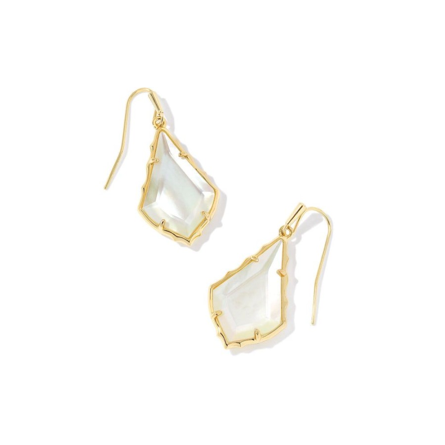 Jewelry Kendra Scott | Kendra Scott Alex Small Faceted Drop Earrings In Ivory Illusion