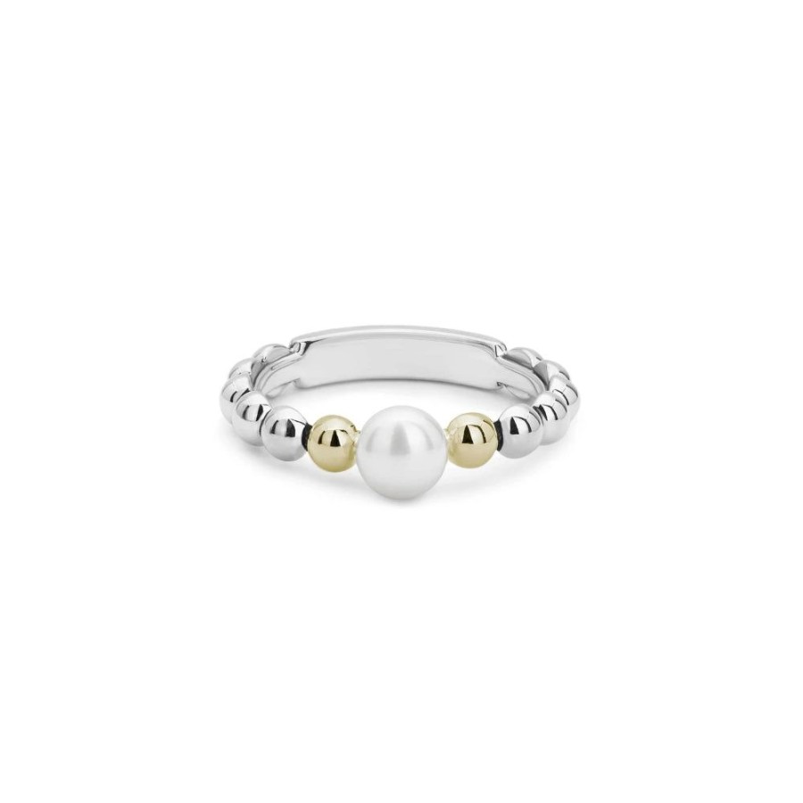 Jewelry Lagos | Lagos Two Tone Luna Pearl Ring