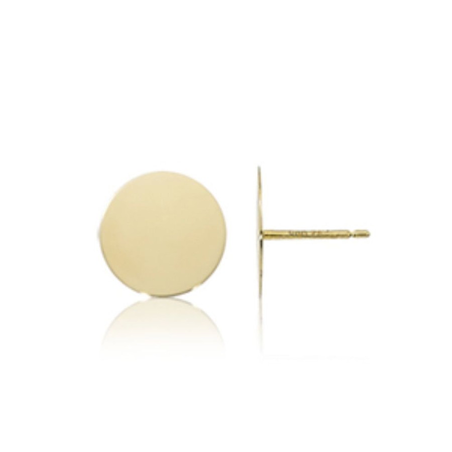 Jewelry Smyth Jewelers | 14K Gold Round Disk Stud Earrings