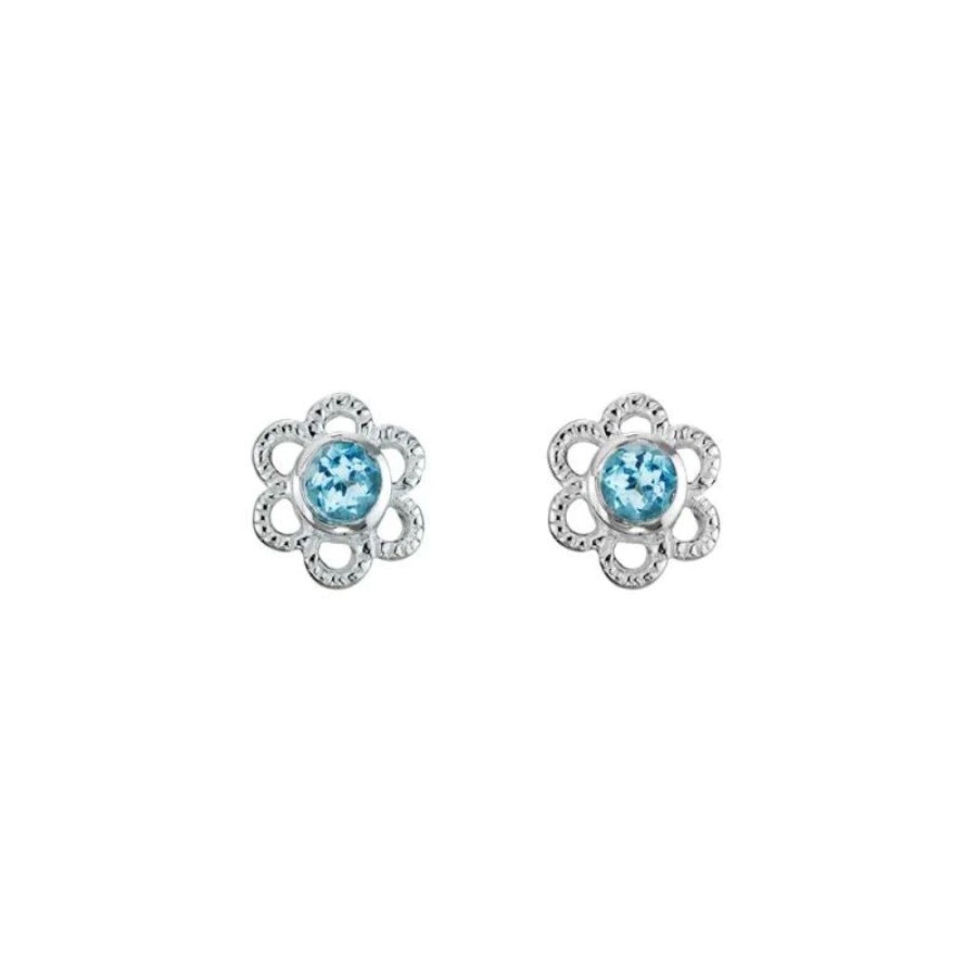 Jewelry Smyth Jewelers | Sterling Silver Gemstone Stud Earrings