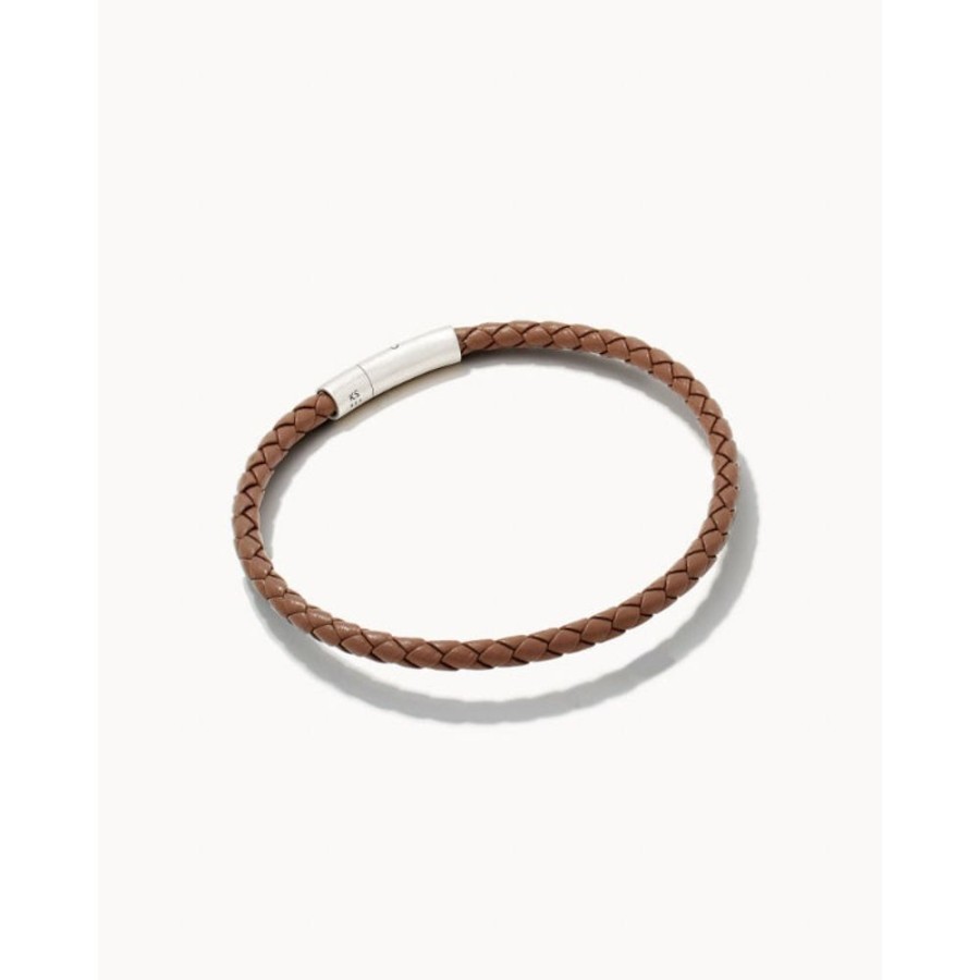 Gifts Kendra Scott | Scott Bros. Evans Oxidized Sterling Silver Corded Bracelet In Taupe Le