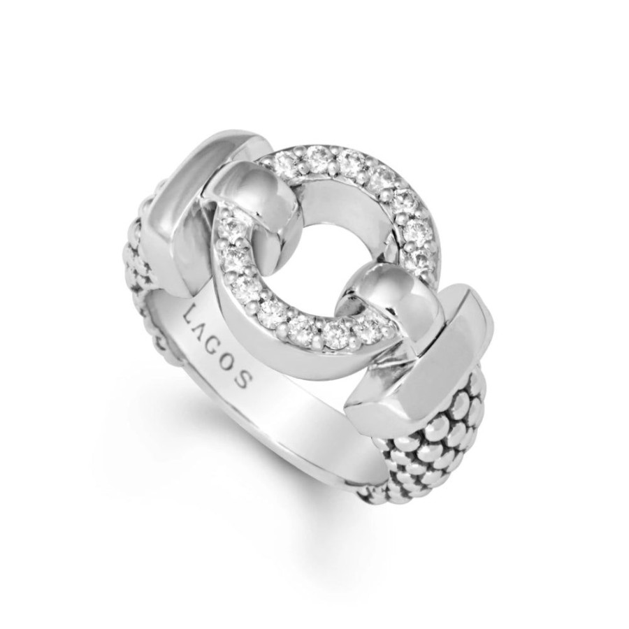 Jewelry Lagos | Lagos Enso Diamond Circle Caviar Ring