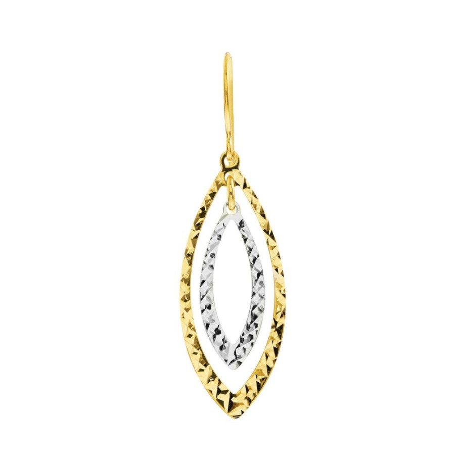 Jewelry Smyth Jewelers | 14K Two Tone Diamond-Cut Earrings