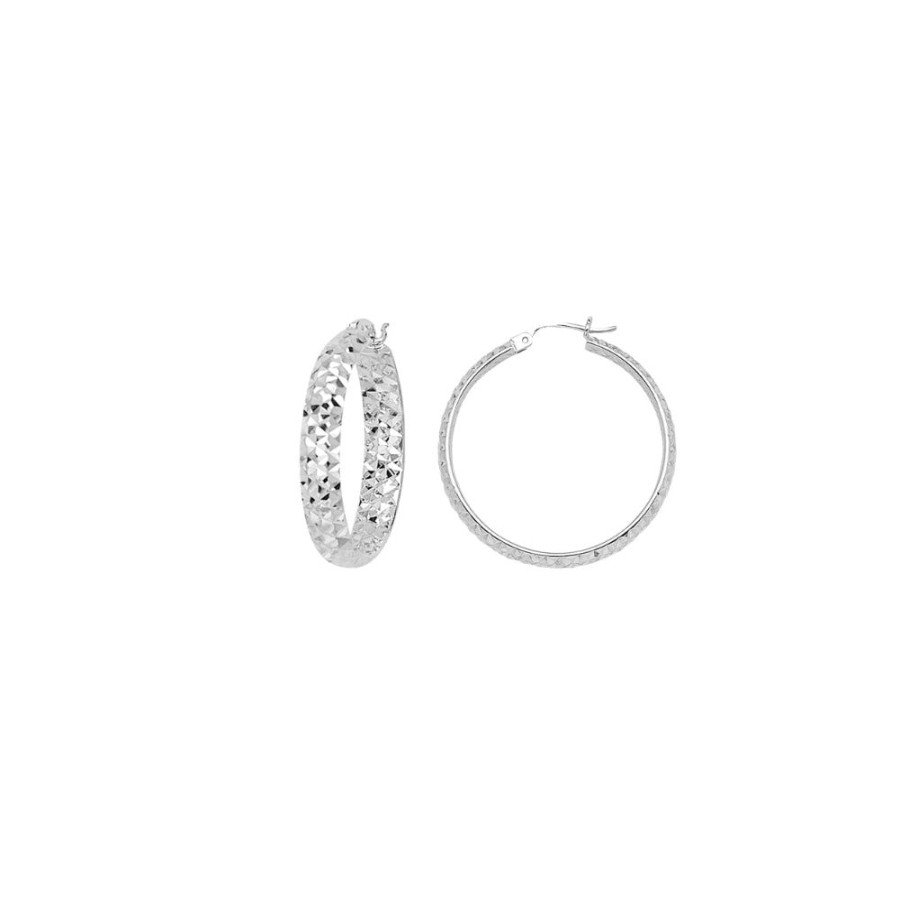 Jewelry Smyth Jewelers | 14K Gold Diamond Cut Hoop Earrings