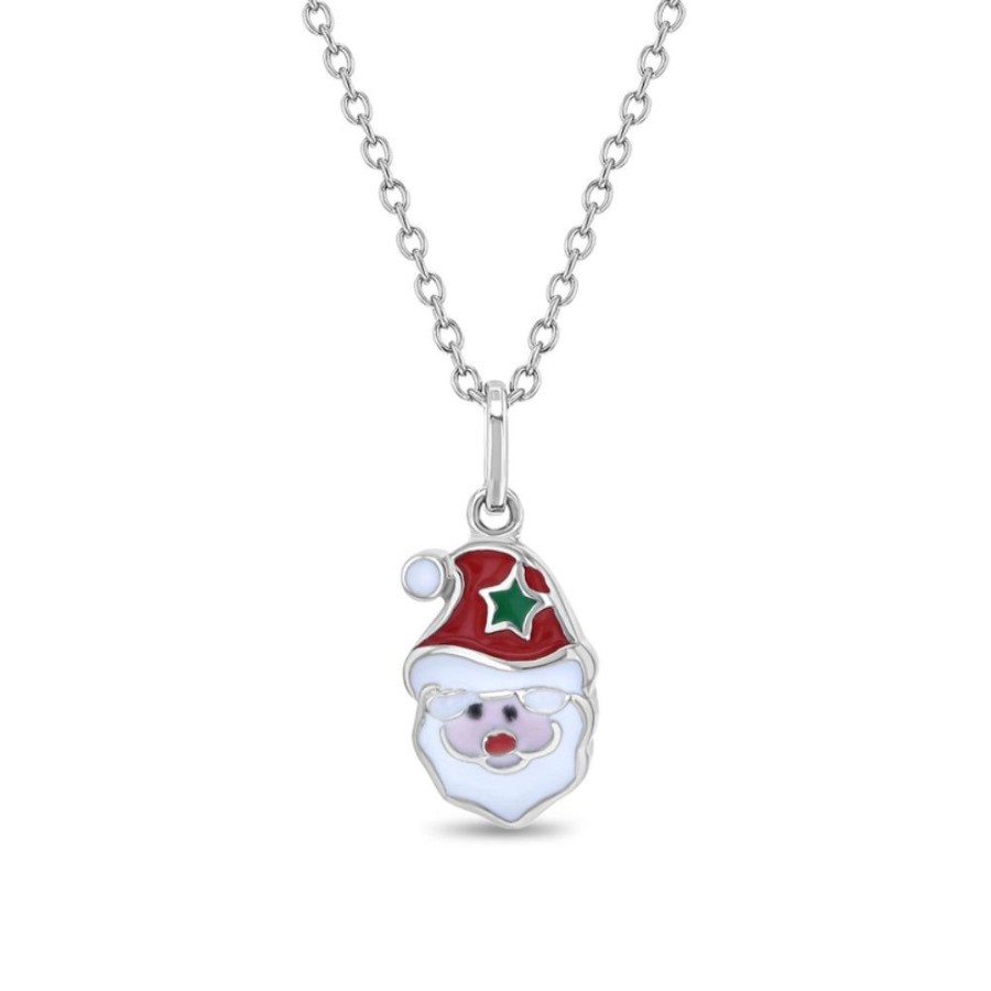 Gifts Smyth Jewelers | Girls Jolly Christmas Santa Pendant