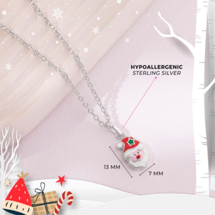 Gifts Smyth Jewelers | Girls Jolly Christmas Santa Pendant