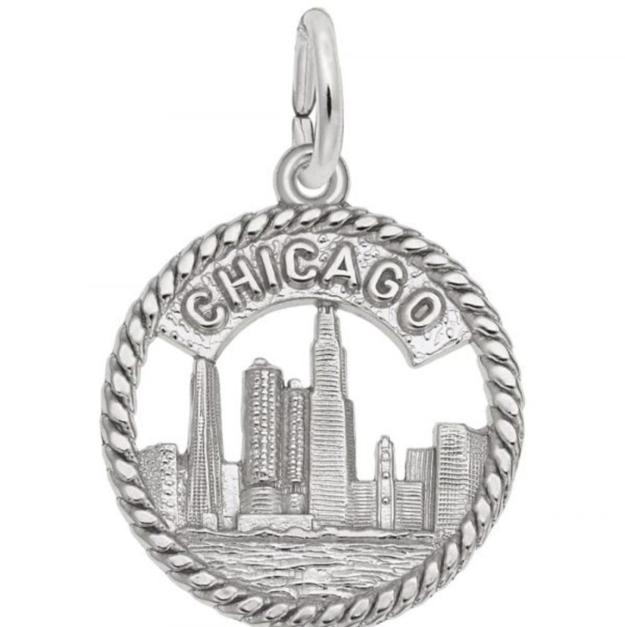 Jewelry Rembrandt | Sterling Silver Chicago Skyline Charm