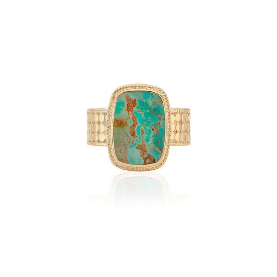 Jewelry Anna Beck | Anna Beck Medium Turquoise Cushion Ring