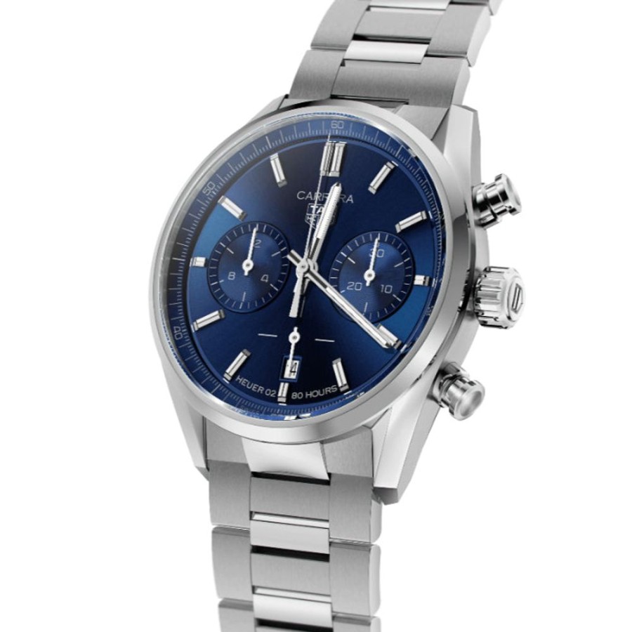 Gifts TAG Heuer | Tag Heuer Gents Carrera 42Mm Automatic Chronograph - Blue/Steel