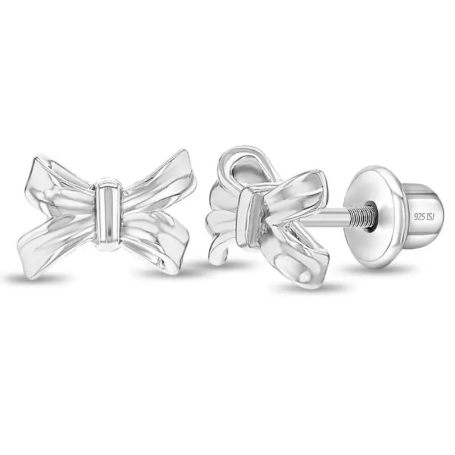 Jewelry Smyth Jewelers | Children'S Sterling Silver Bow Stud Earrings