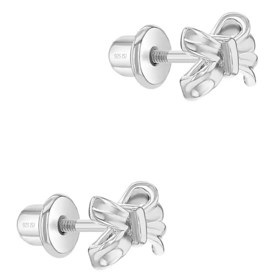 Jewelry Smyth Jewelers | Children'S Sterling Silver Bow Stud Earrings