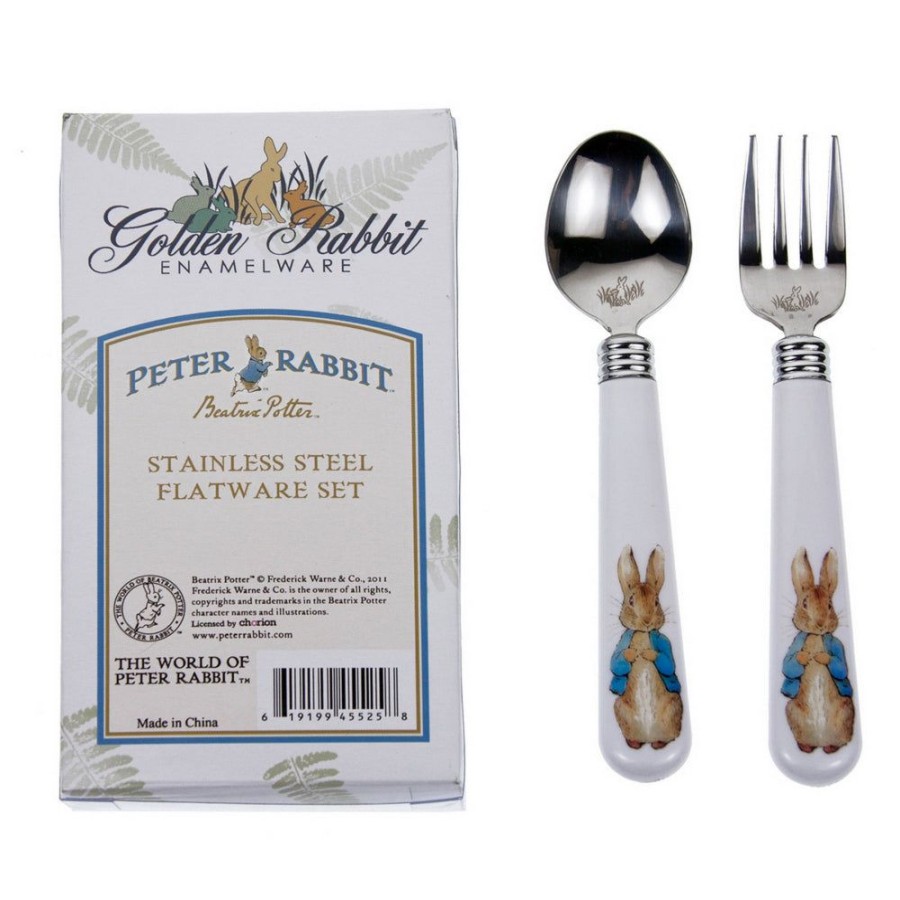 Gifts Golden Rabbit | Golden Rabbit Peter Rabbit Baby Flatware