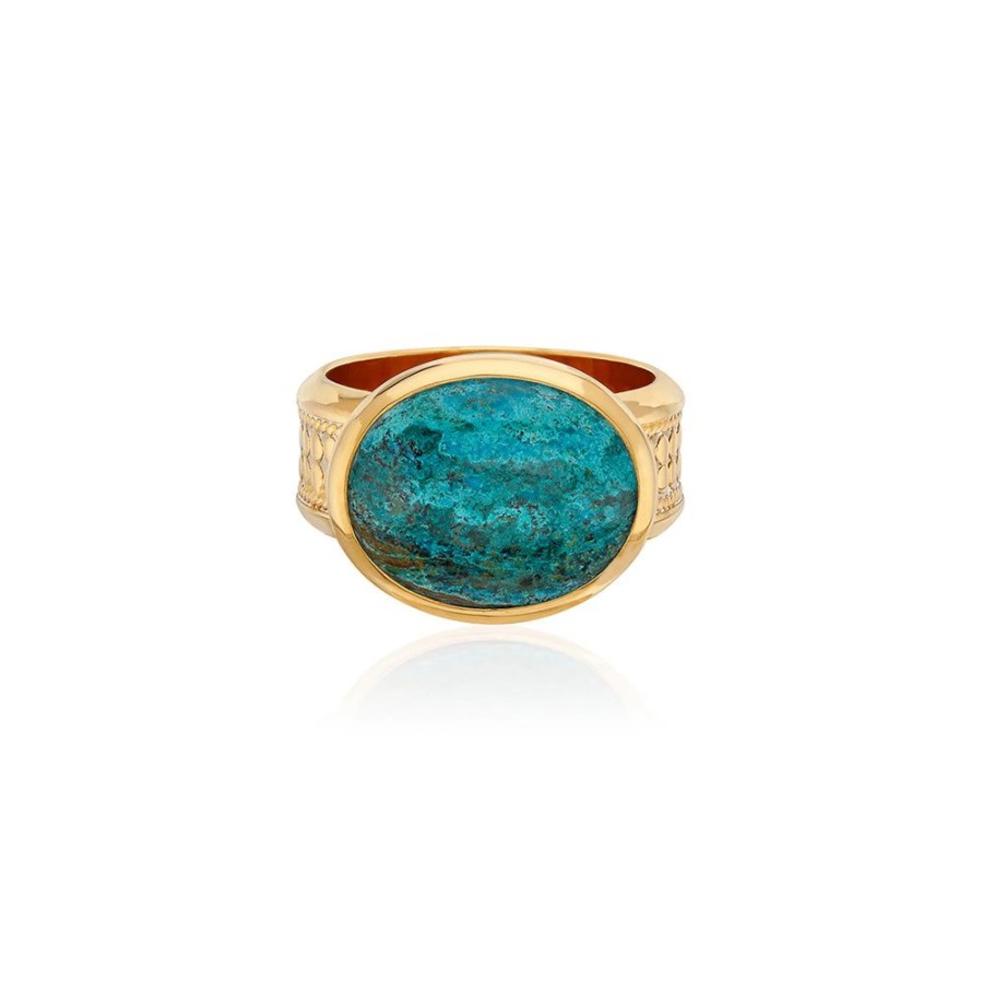 Jewelry Anna Beck | Anna Beck Large Malachite Chrysocolla Ring