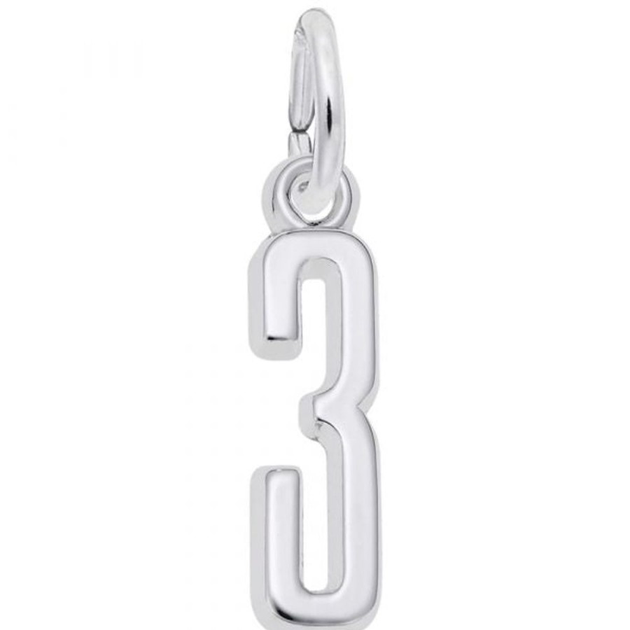 Jewelry Rembrandt | Sterling Silver Number 3 Charm