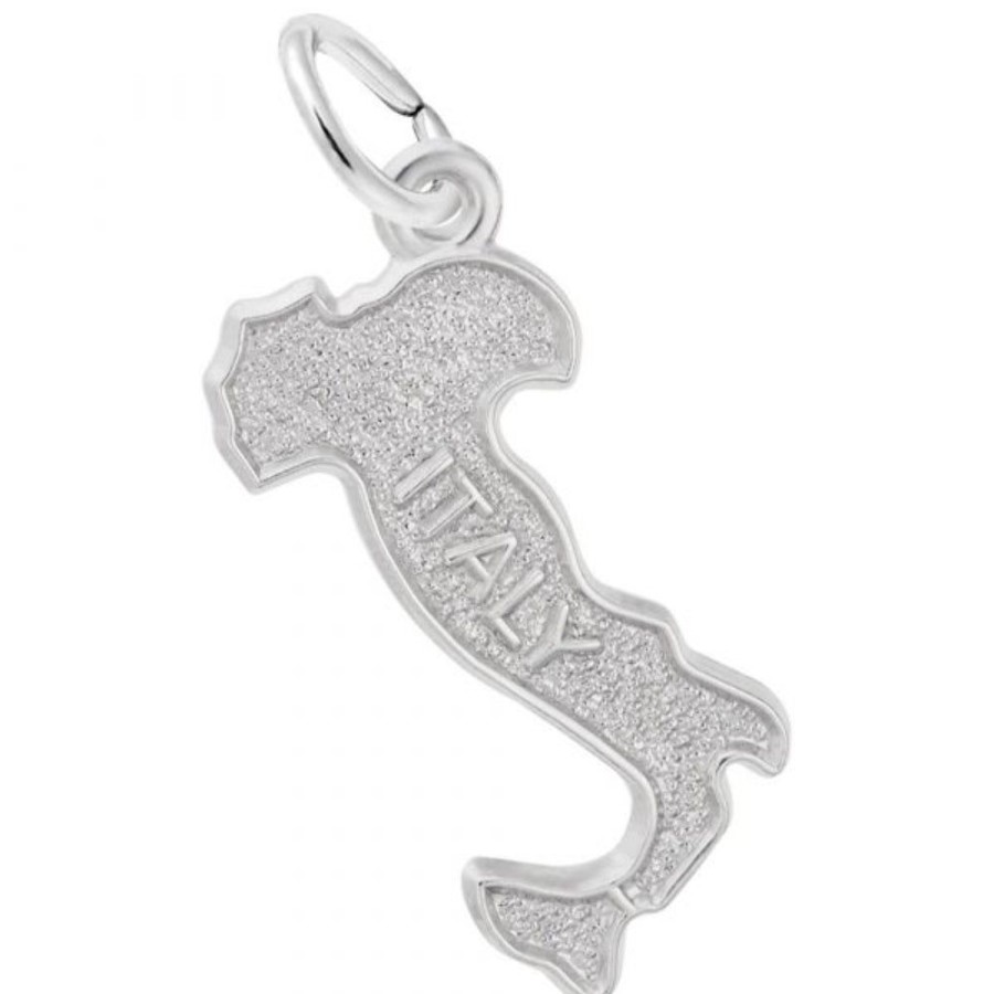 Jewelry Rembrandt | Sterling Silver Italy Map Charm