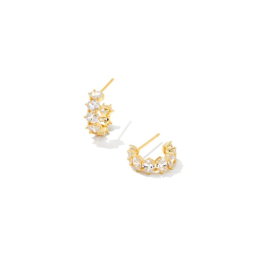 Jewelry Kendra Scott | Kendra Scott Cailin Crystal Huggie Earrings