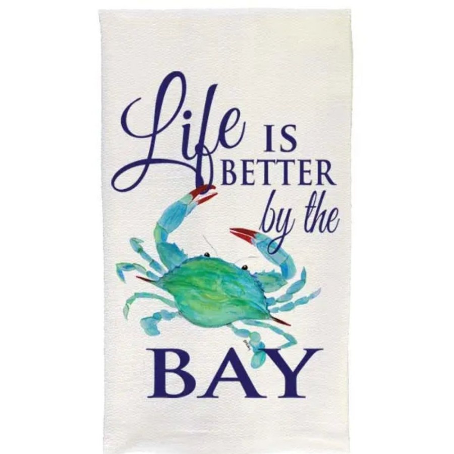 Gifts Smyth Jewelers | Crab Kitchen Towel - Life Is Better