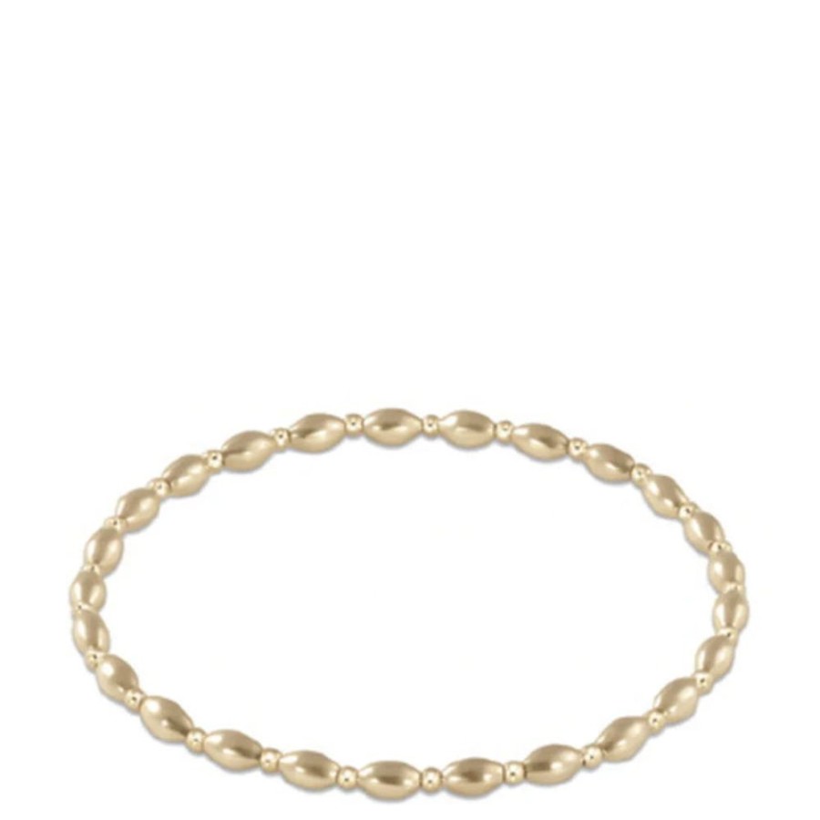 Jewelry enewton | Enewton Harmony Grateful Pattern 2.5Mm Bead Bracelet - Gold