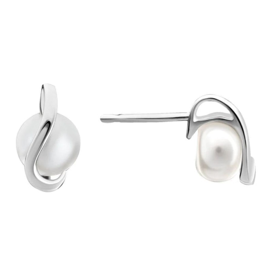 Jewelry Smyth Jewelers | Sterling Silver Pearl Swirl Stud Earrings