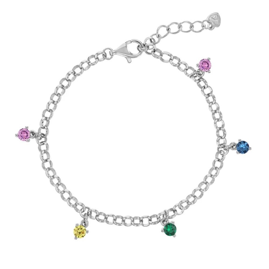 Jewelry Smyth Jewelers | Children'S Sterling Silver Multicolored Adjustable Bracelet