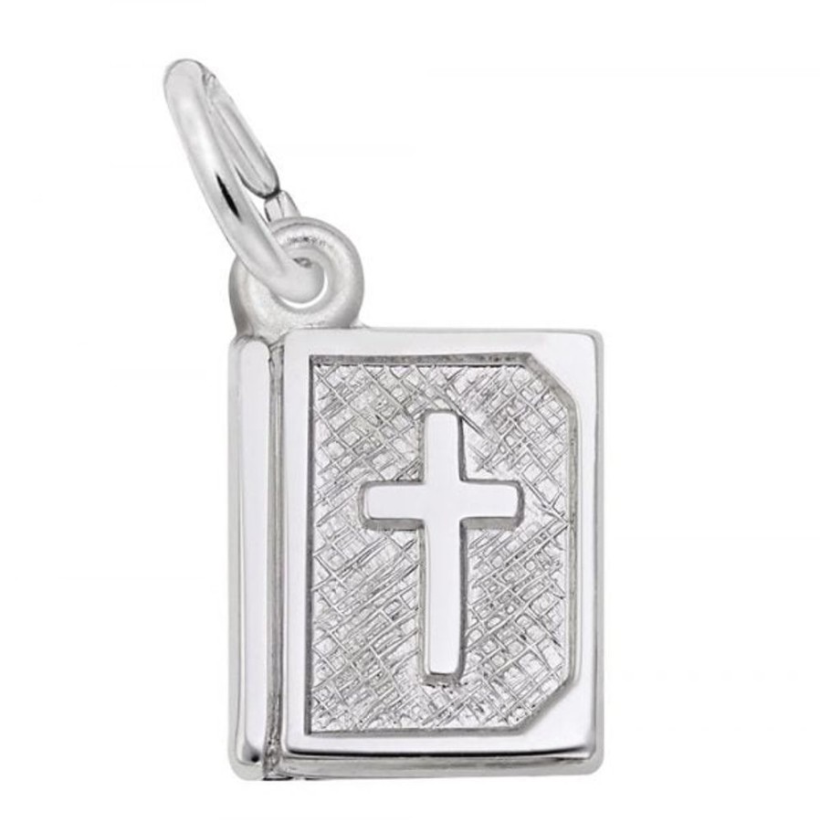 Jewelry Rembrandt | Sterling Silver Bible With Cross Charm 1228-Ss