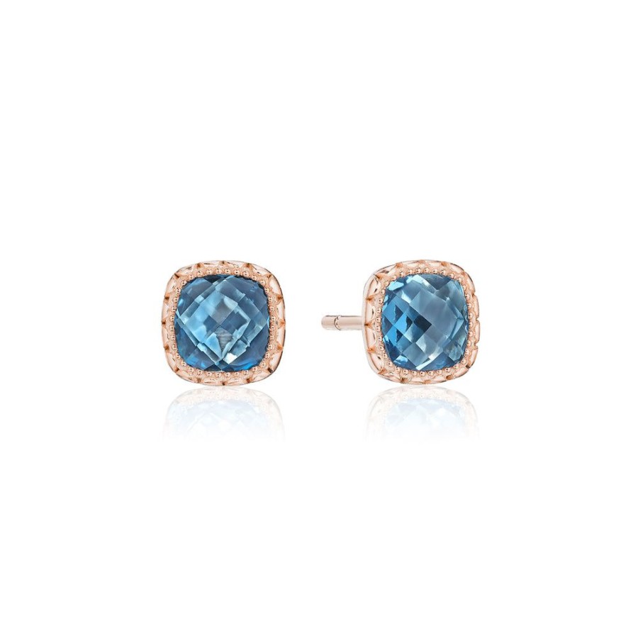 Jewelry Tacori | Tacori Cushion London Blue Topaz Stud Earring