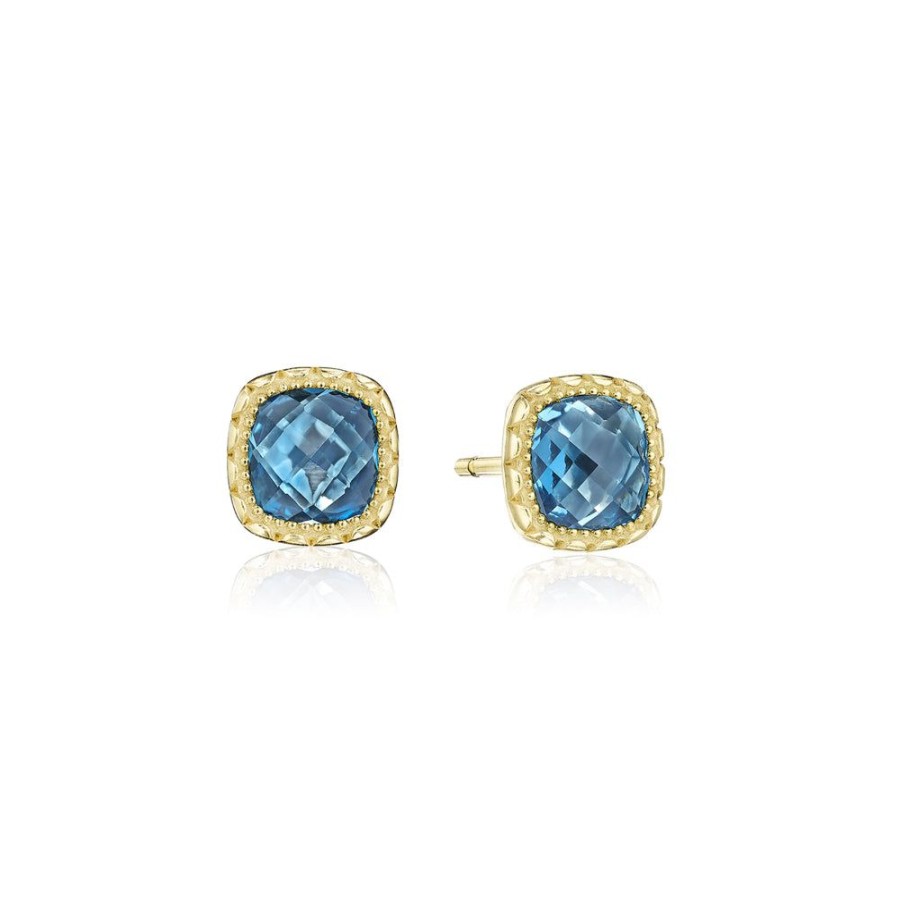 Jewelry Tacori | Tacori Cushion London Blue Topaz Stud Earring