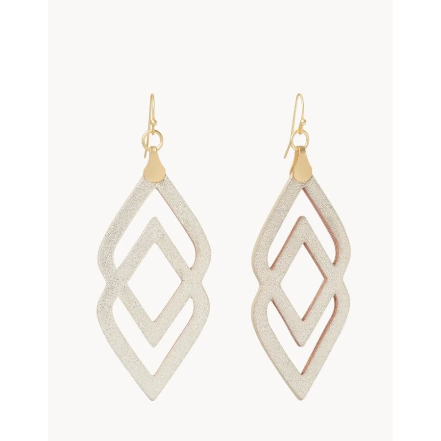 Jewelry Spartina | Spartina Deco Drama Leather Earrings