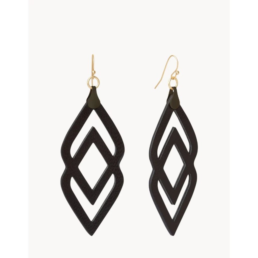 Jewelry Spartina | Spartina Deco Drama Leather Earrings